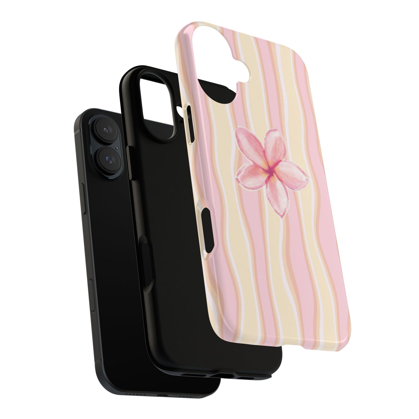 Pink Plumeria Phone Case - Tropical Floral Tough Phone Case
