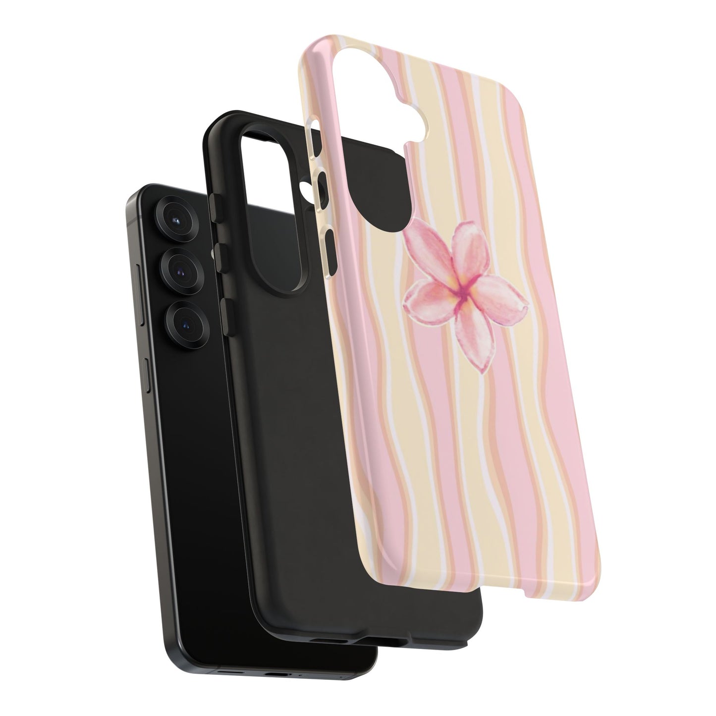 Pink Plumeria Phone Case - Tropical Floral Tough Phone Case