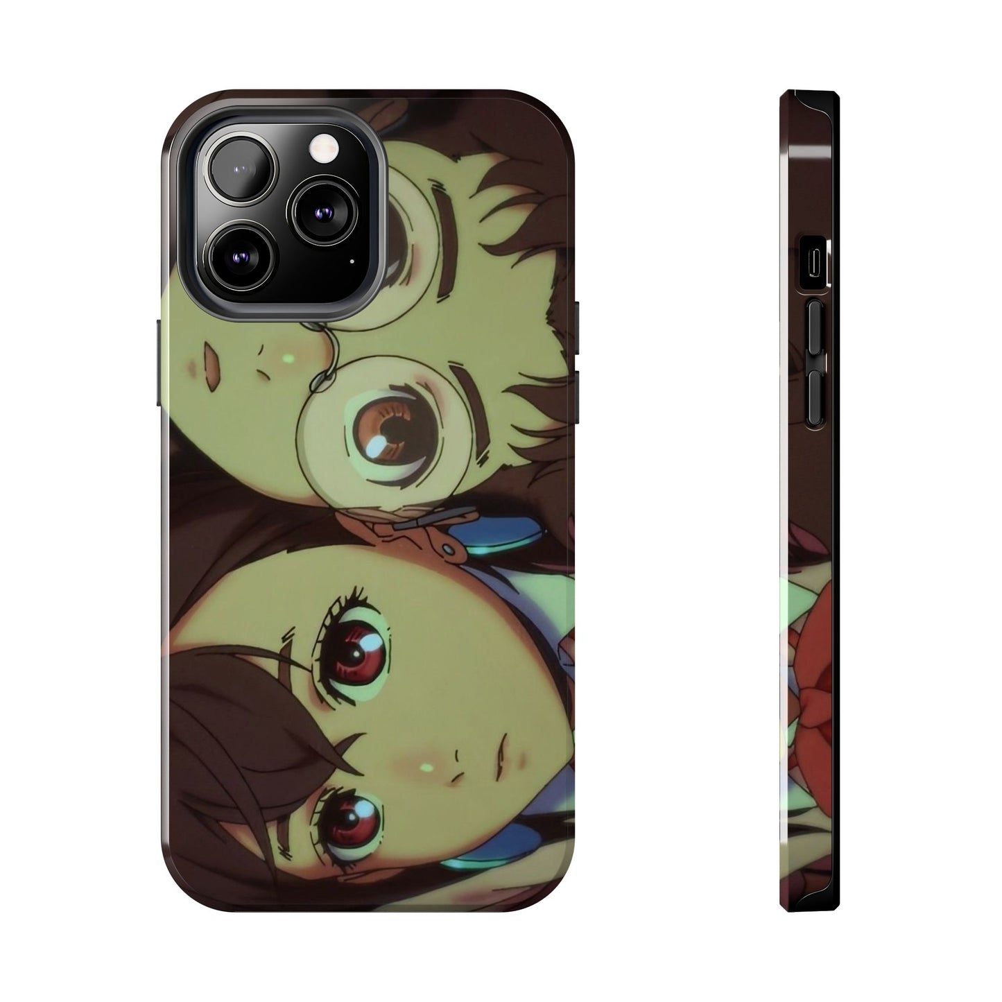 Anime Duo Tough Phone Case — Cute Chibi Sisters Protective Cover