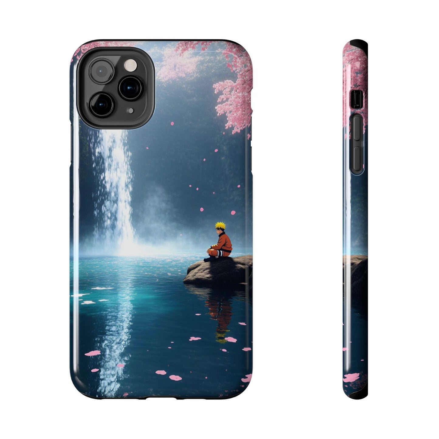 Naruto Scenic Tough Phone Case — Waterfall Meditation Anime Cover