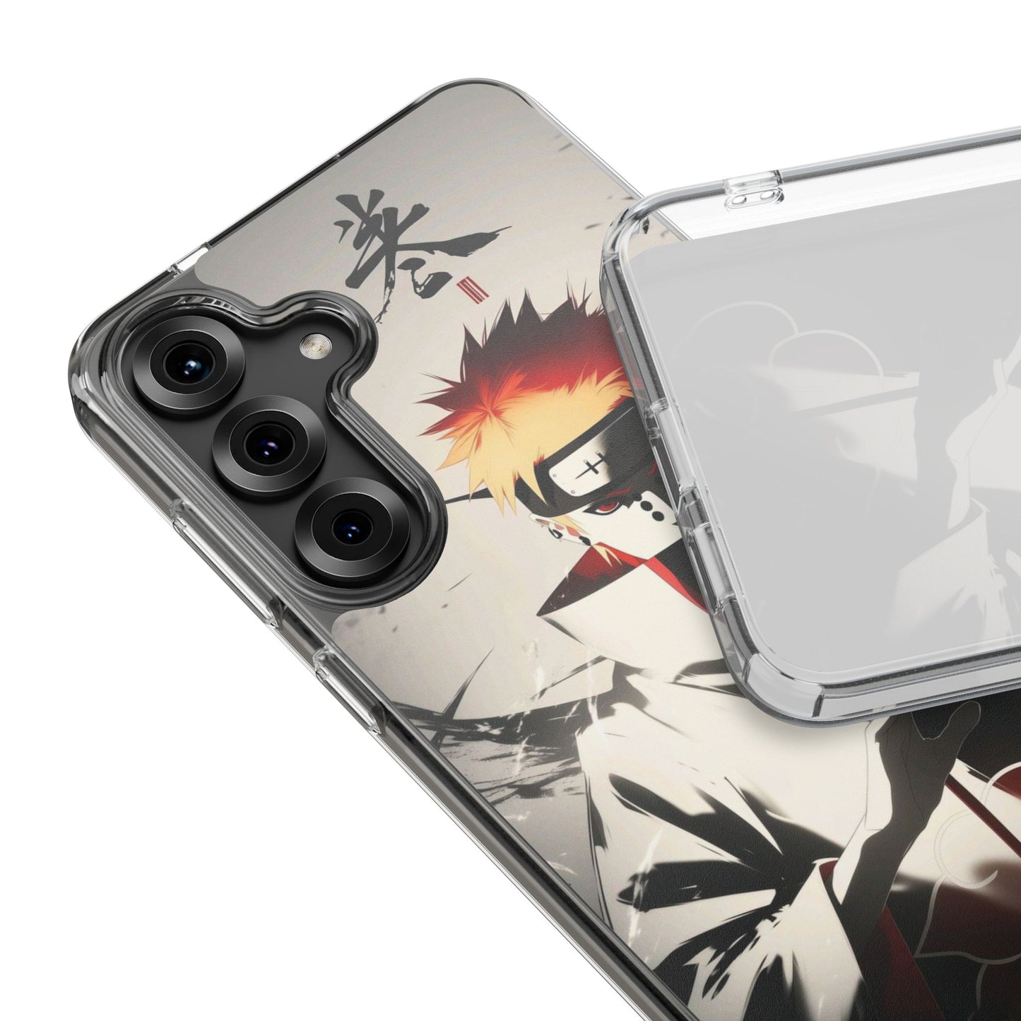 Clear Impact-Resistant Phone Case — Anime Akatsuki Shadow Design