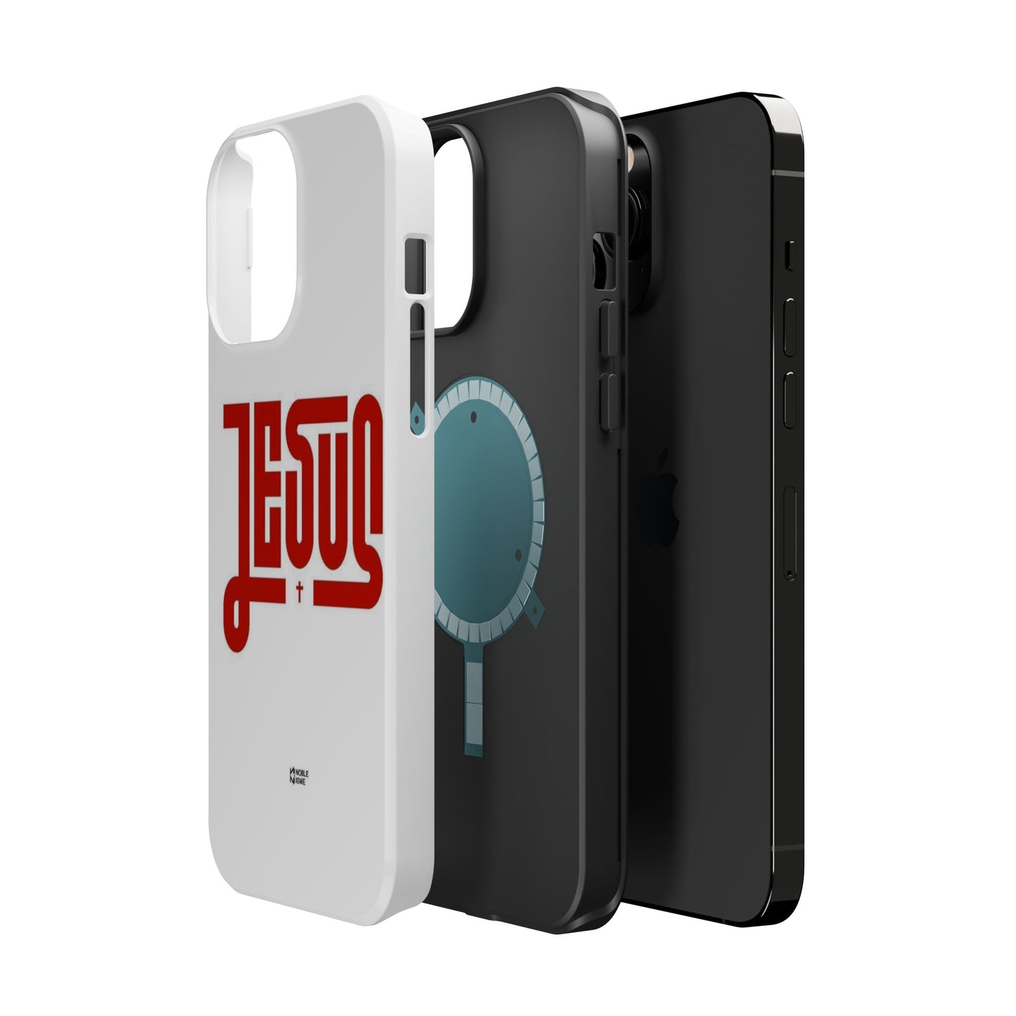 Jesus Magnetic Impact‑Resistant Phone Case — Bold Red Script Christian iPhone Cover