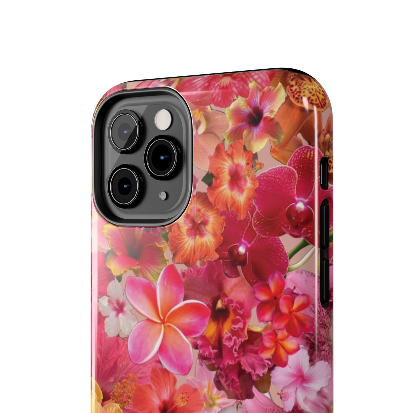 Tough Phone Case — Pink Tropical Floral Orchids Phone Cover