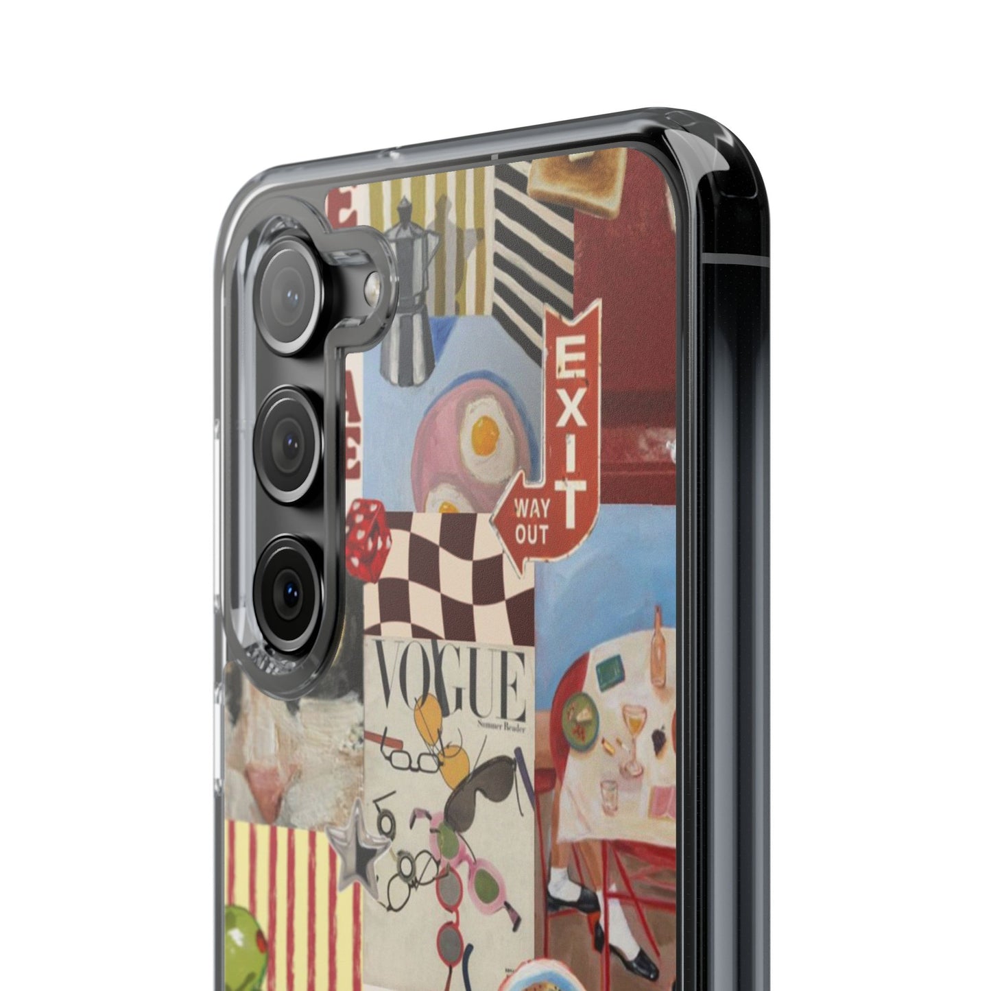 Collage Vintage Aesthetic Clear Impact-Resistant Phone Case