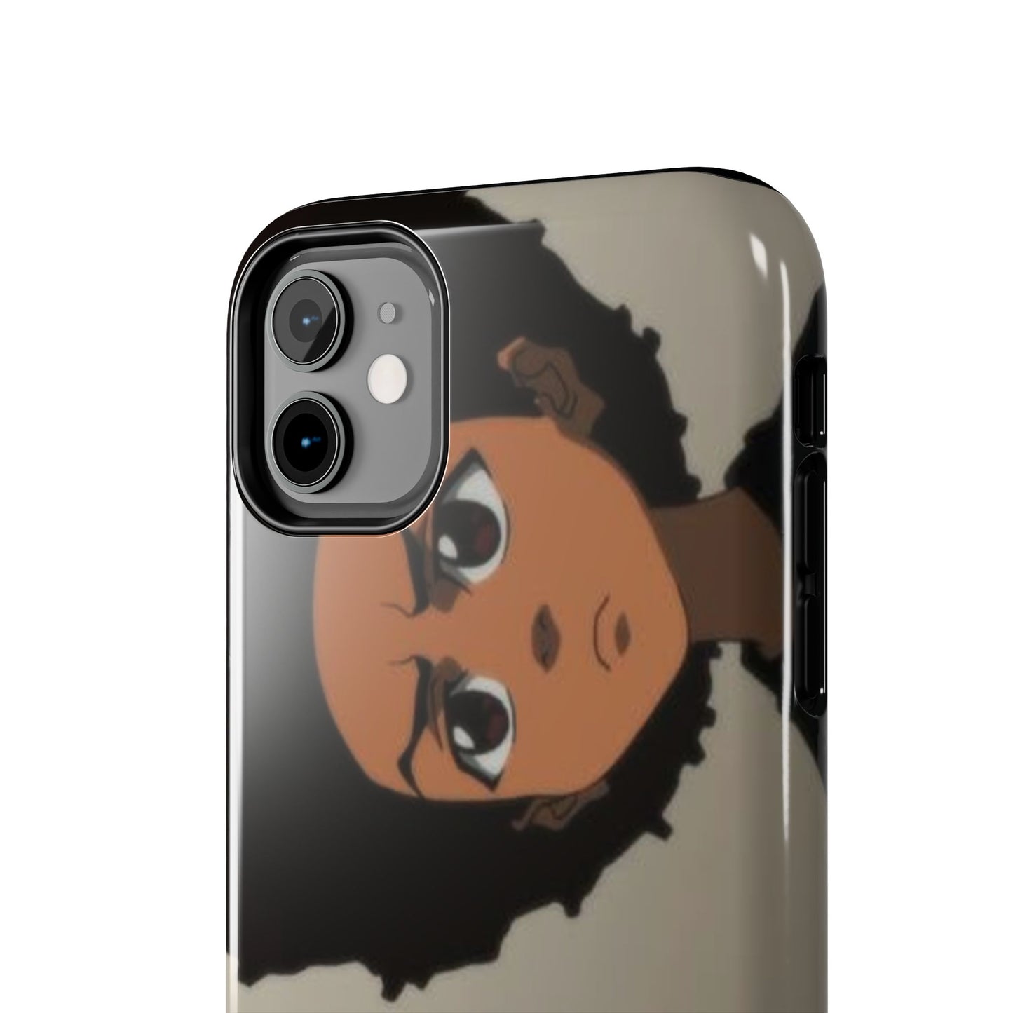 Tough Phone Case — Afro Anime Duo Face Design, Protective Shockproof Cover