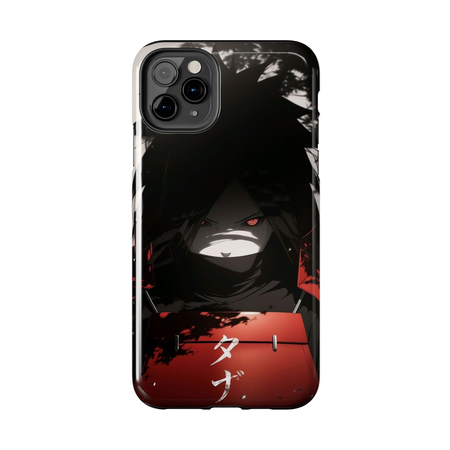 Anime Dark Ninja Phone Case — Red Eye Silhouette Tough Phone Case