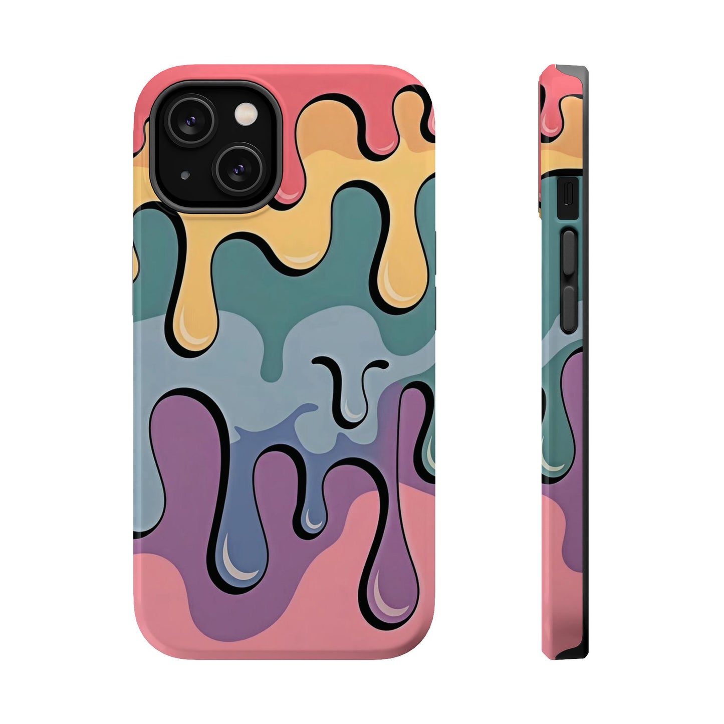 Colorful Drip Magnetic Phone Case — Impact-Resistant iPhone Cover