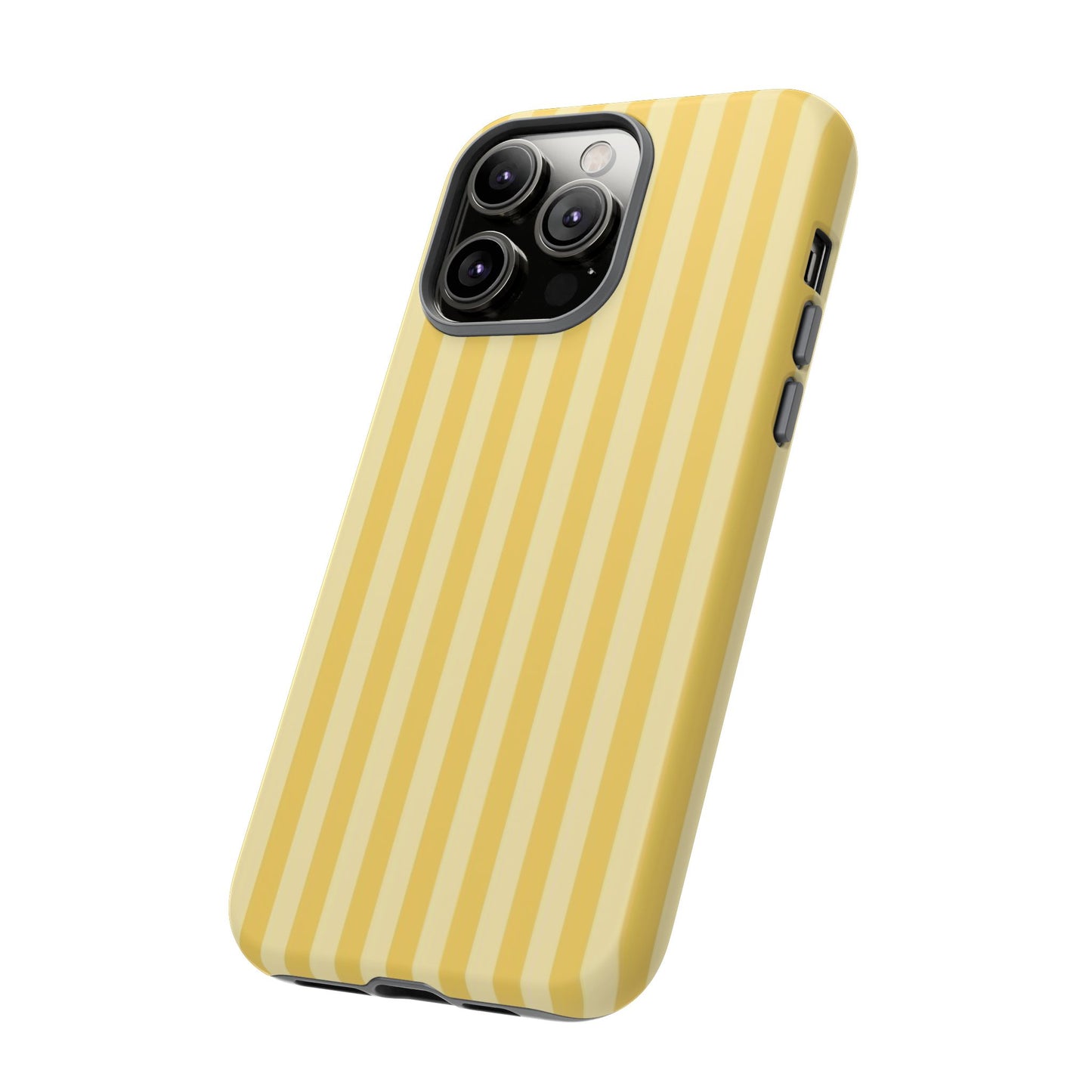 Yellow Stripe Tough Phone Case — Durable Protective iPhone Cover