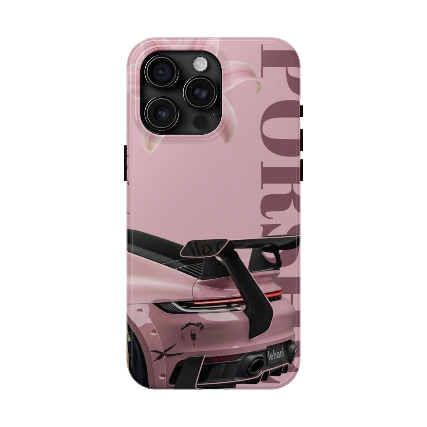 Pink Racing Car Tough Phone Case — 'Queen' Sportback Design