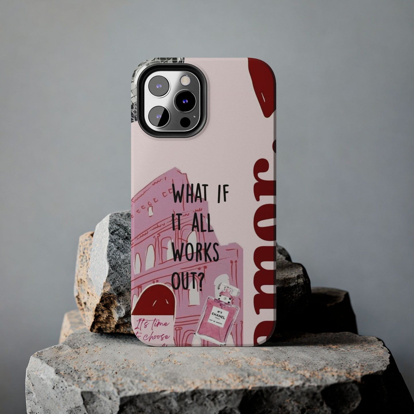 What If It All Works Out Phone Case - Pink Motivational Tough Case