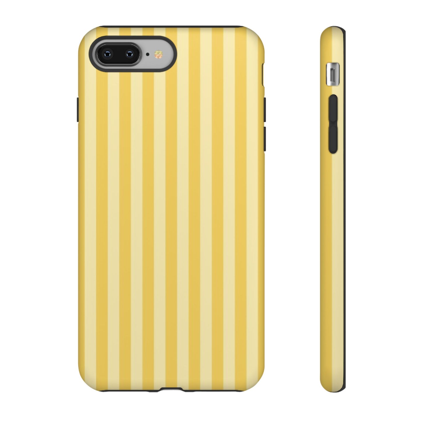 Yellow Stripe Tough Phone Case — Durable Protective iPhone Cover