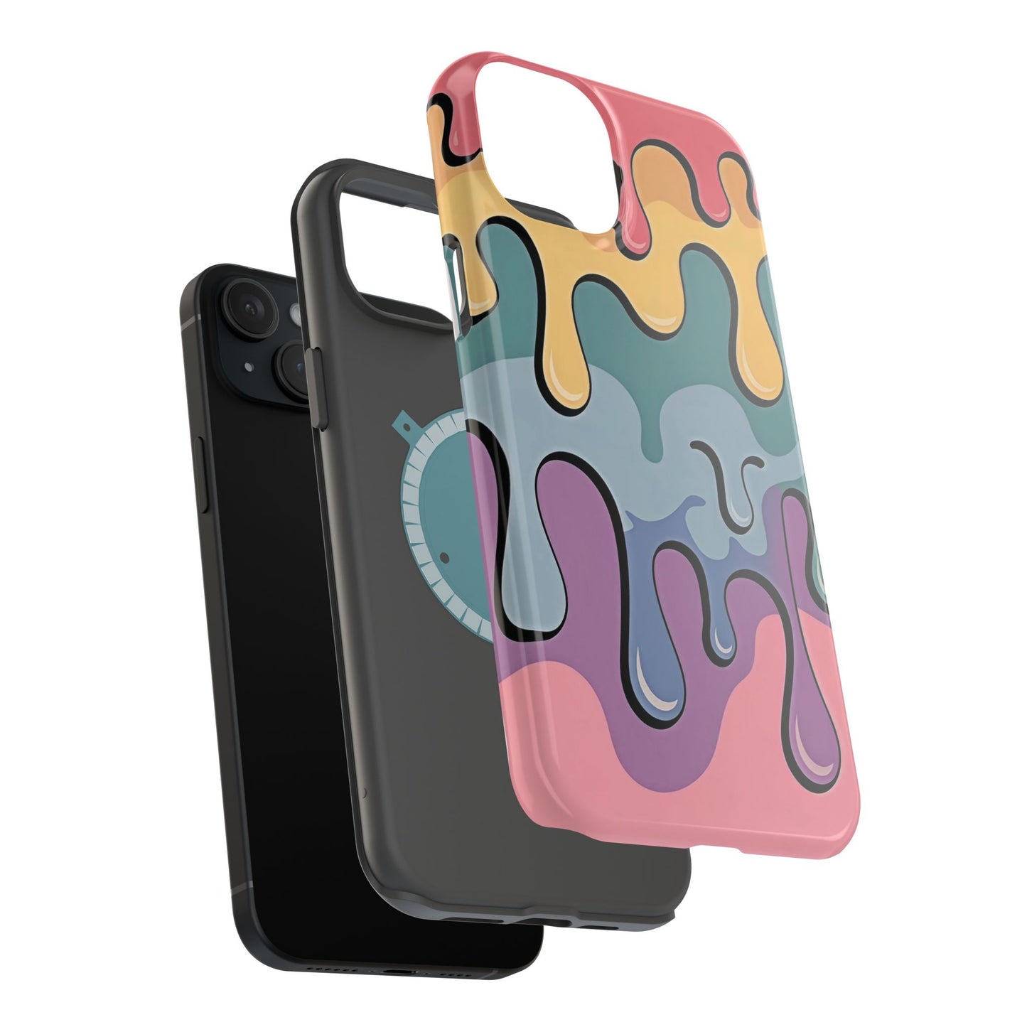 Colorful Drip Magnetic Phone Case — Impact-Resistant iPhone Cover