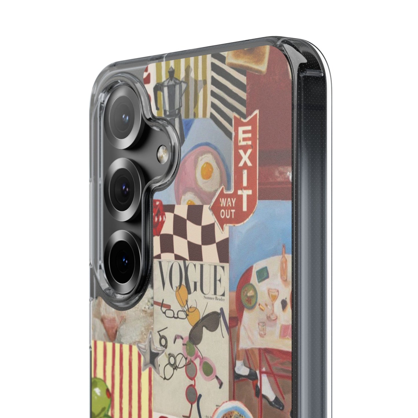 Collage Vintage Aesthetic Clear Impact-Resistant Phone Case