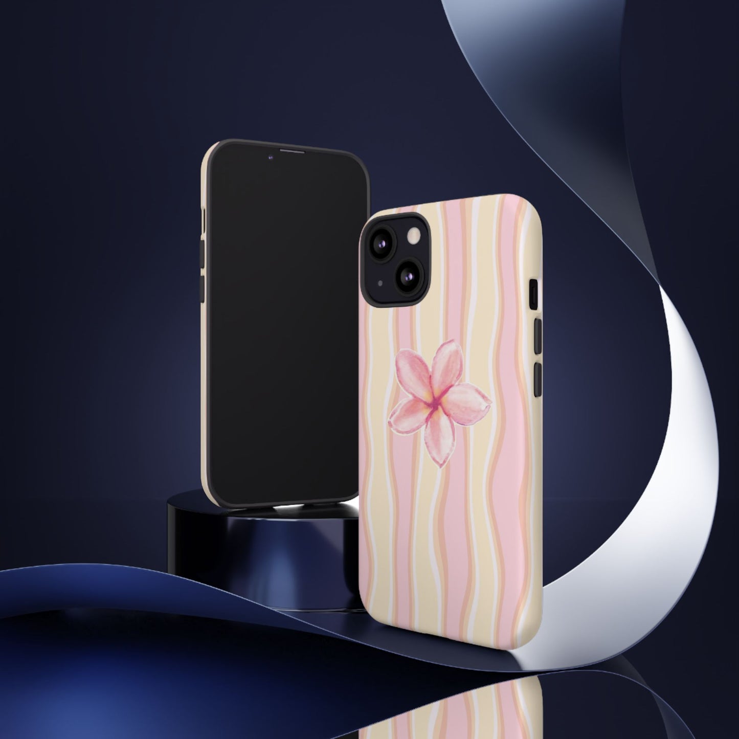 Pink Plumeria Phone Case - Tropical Floral Tough Phone Case