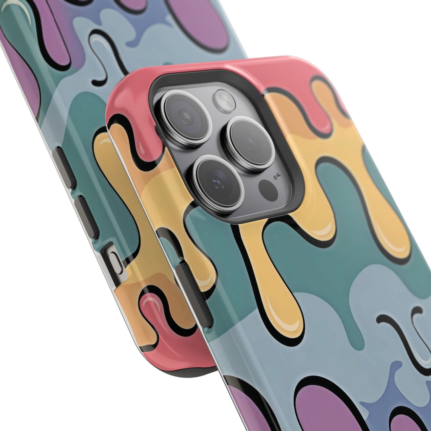 Colorful Drip Magnetic Phone Case — Impact-Resistant iPhone Cover