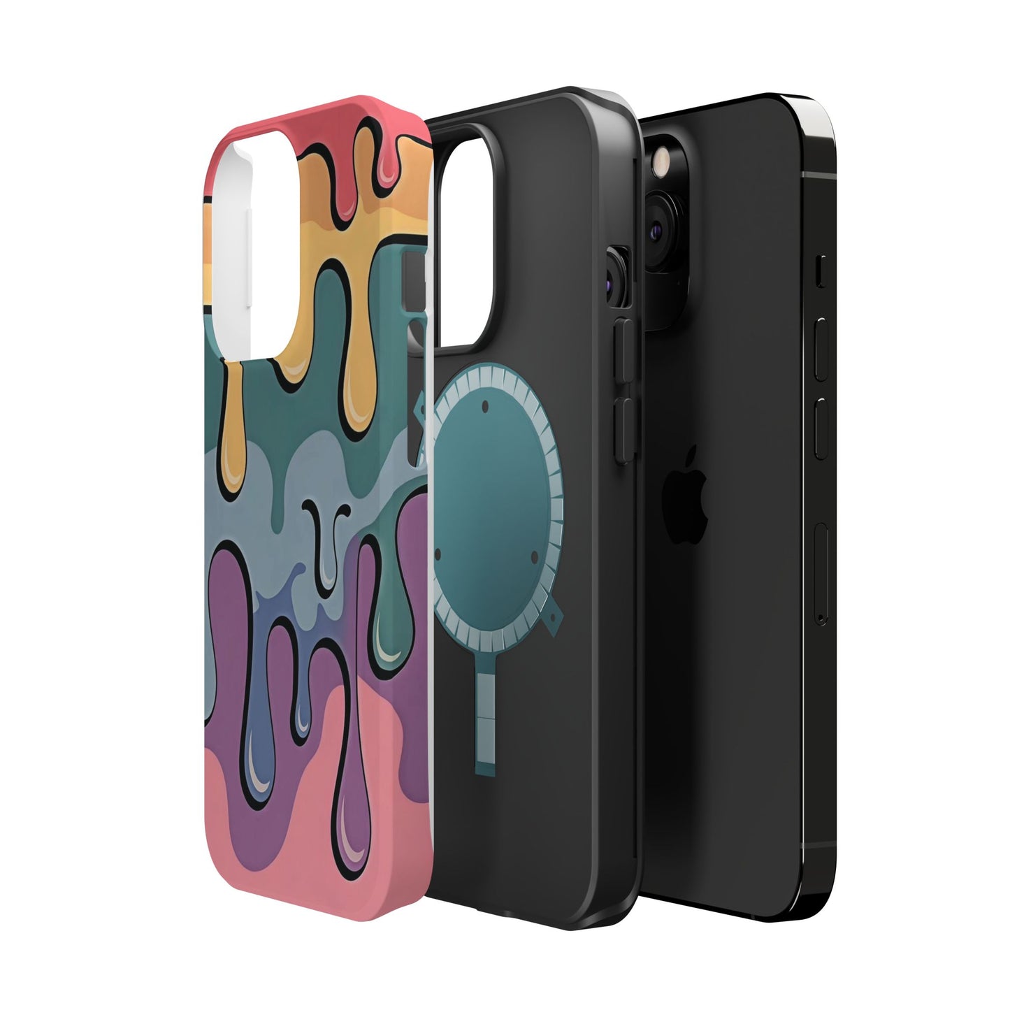 Colorful Drip Magnetic Phone Case — Impact-Resistant iPhone Cover