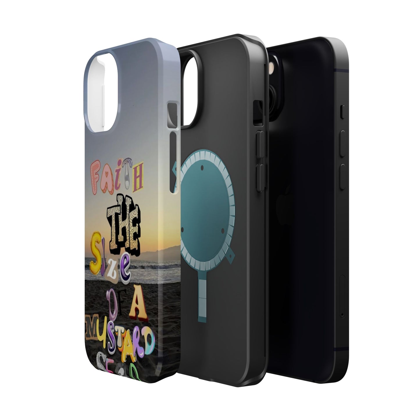 Magnetic Impact-Resistant Phone Case — "Faith the Size of a Mustard Seed" Sunset Design