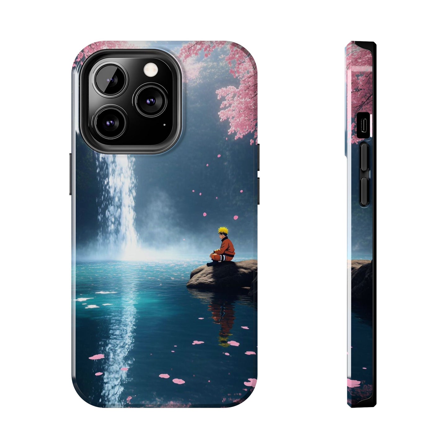 Naruto Scenic Tough Phone Case — Waterfall Meditation Anime Cover