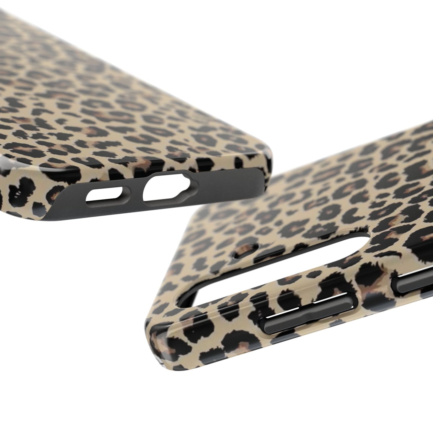 Leopard Print Tough Phone Case — Durable Protective iPhone Cover