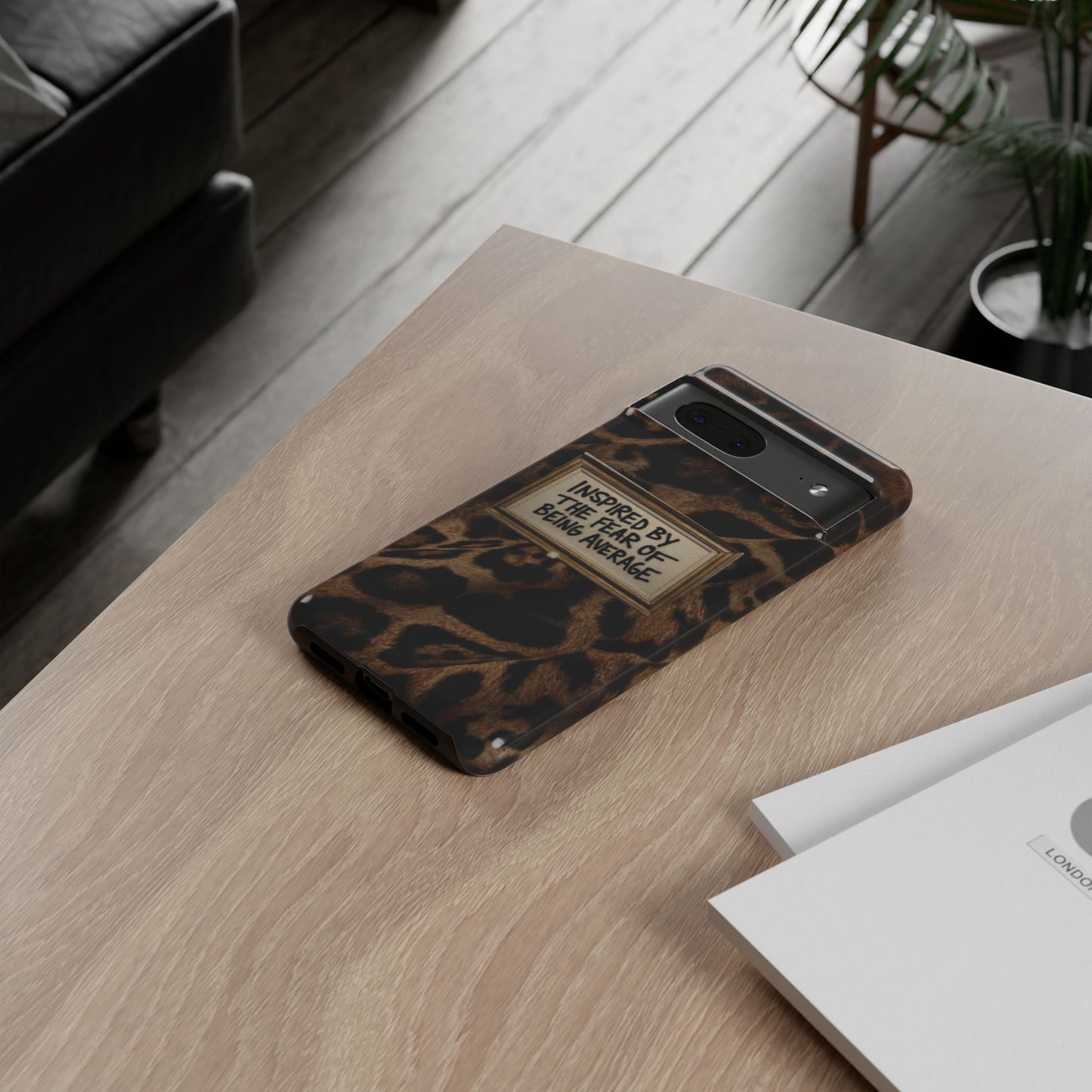Leopard 'Inspired by the Fear of Being Average' Phone Case