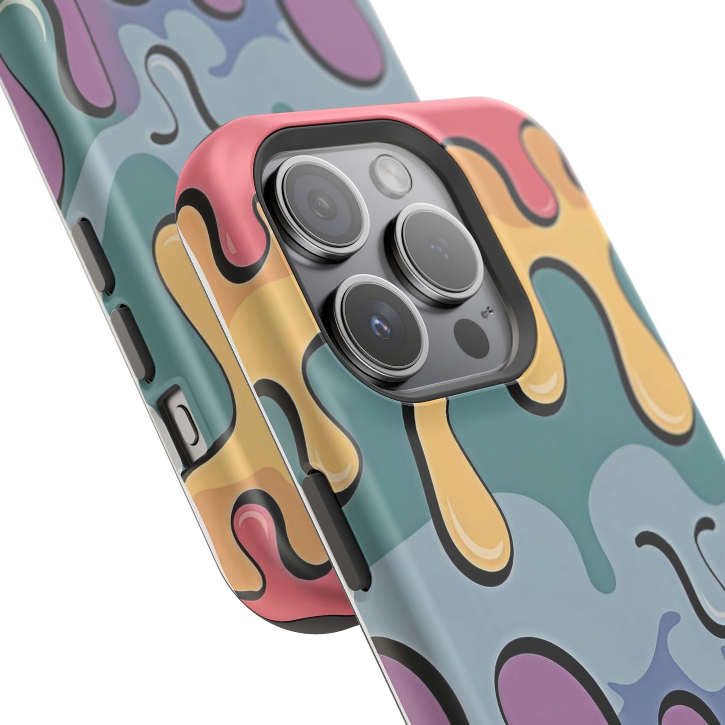 Colorful Drip Magnetic Phone Case — Impact-Resistant iPhone Cover