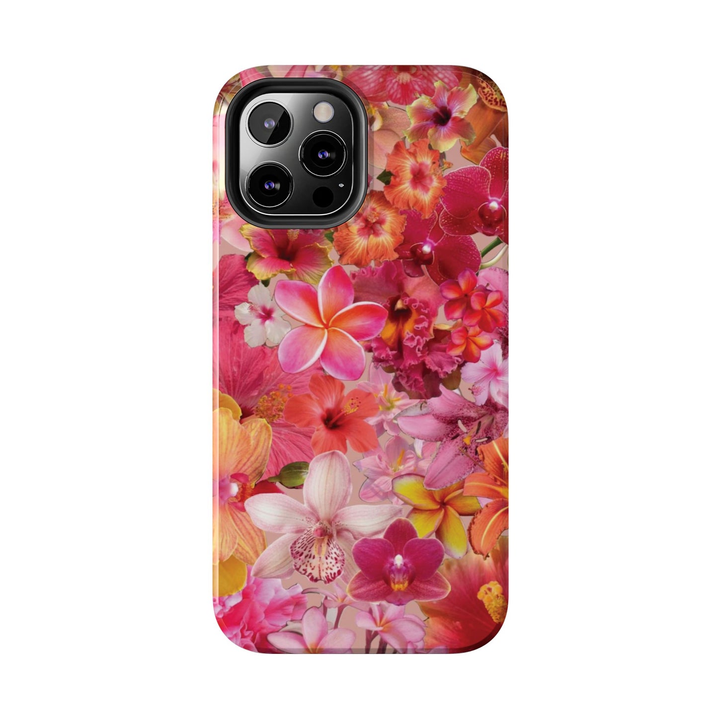Tough Phone Case — Pink Tropical Floral Orchids Phone Cover