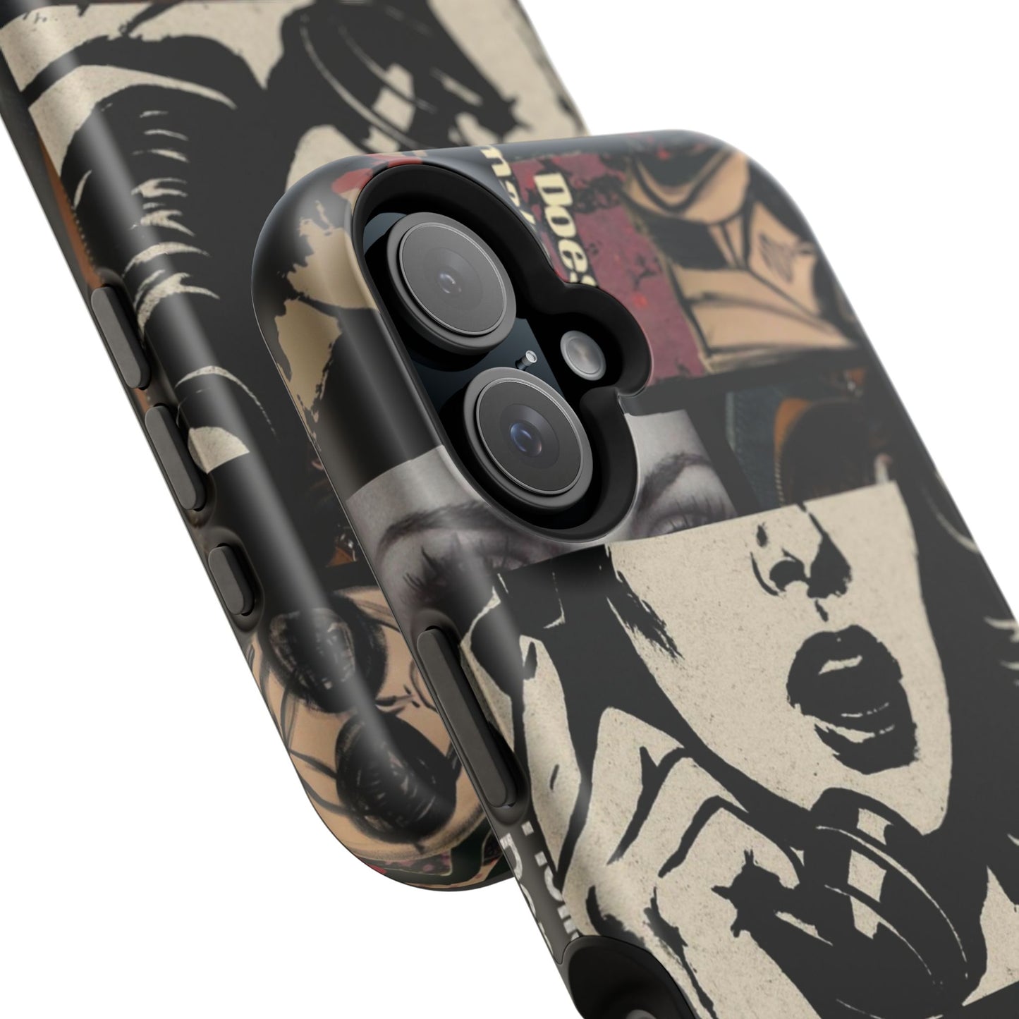 Magnetic Impact Phone Case — Retro Pop Art "Music Is My Drug" Design