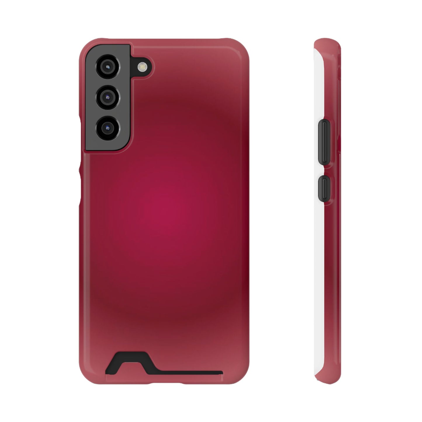 Slim Card-Holder Phone Case — Magnetic Red Wallet Cover