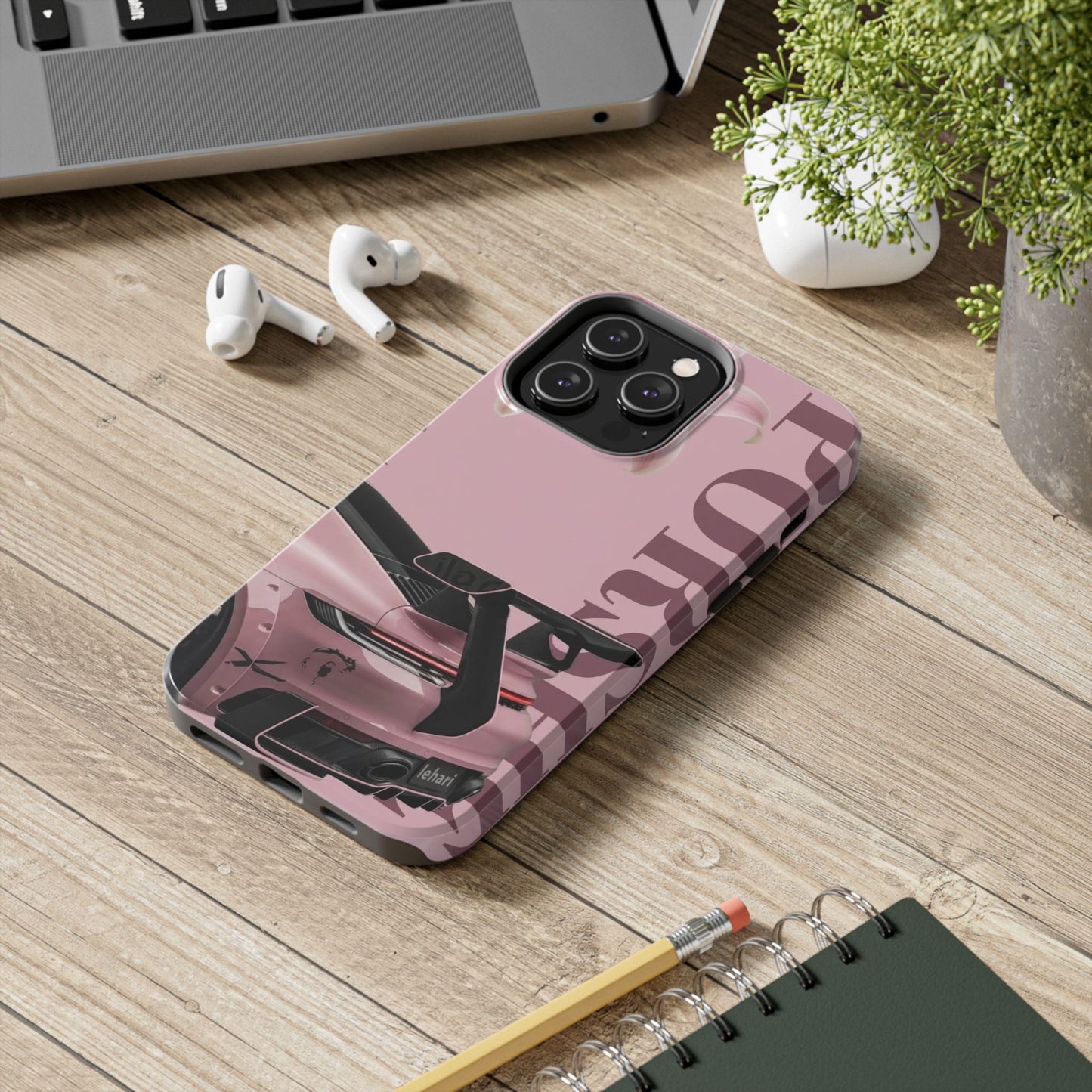 Pink Racing Car Tough Phone Case — 'Queen' Sportback Design