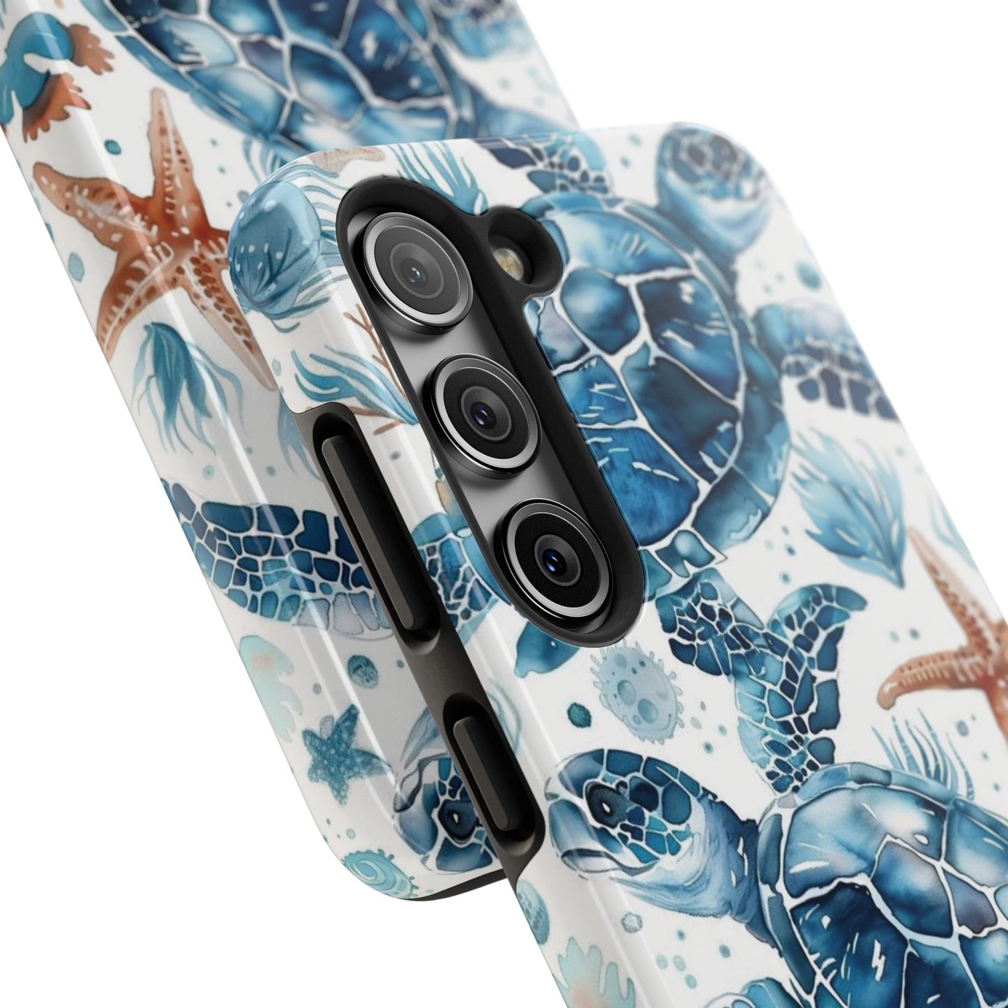 Sea Turtle Tough Phone Case — Blue Ocean Marine Life Protective Cover