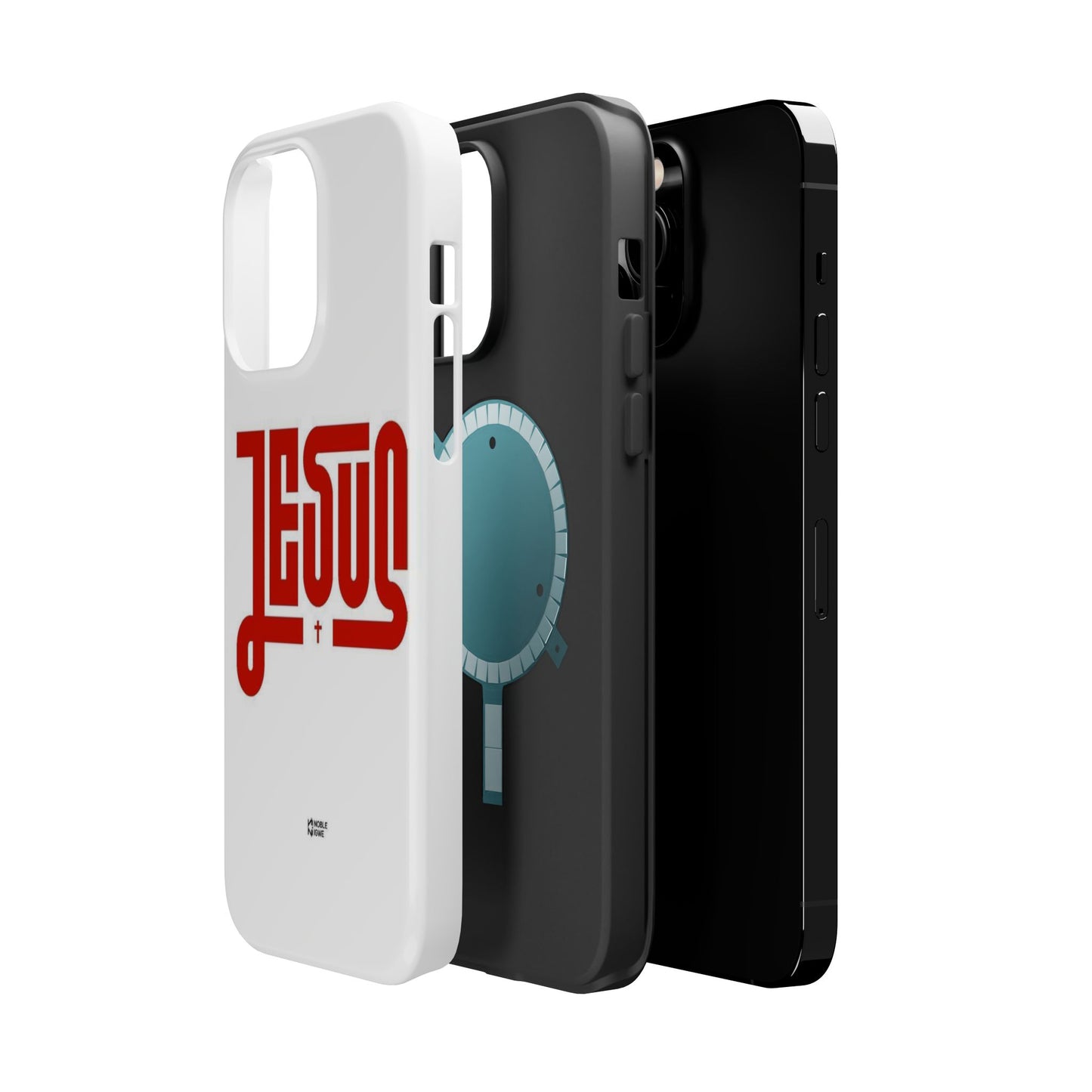 Jesus Magnetic Impact‑Resistant Phone Case — Bold Red Script Christian iPhone Cover