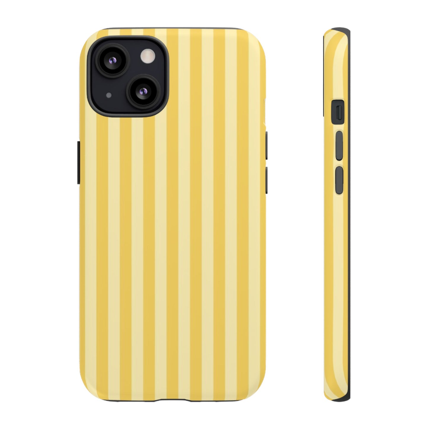 Yellow Stripe Tough Phone Case — Durable Protective iPhone Cover