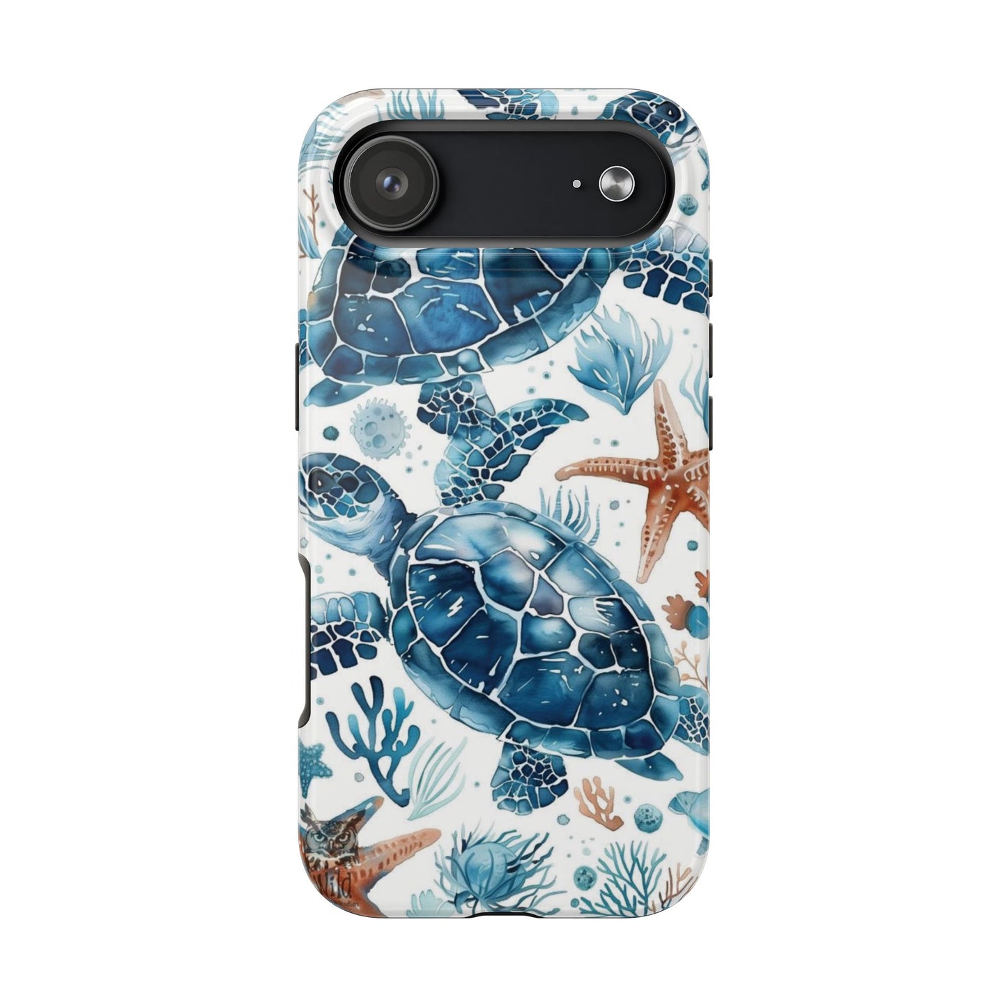 Sea Turtle Tough Phone Case — Blue Ocean Marine Life Protective Cover