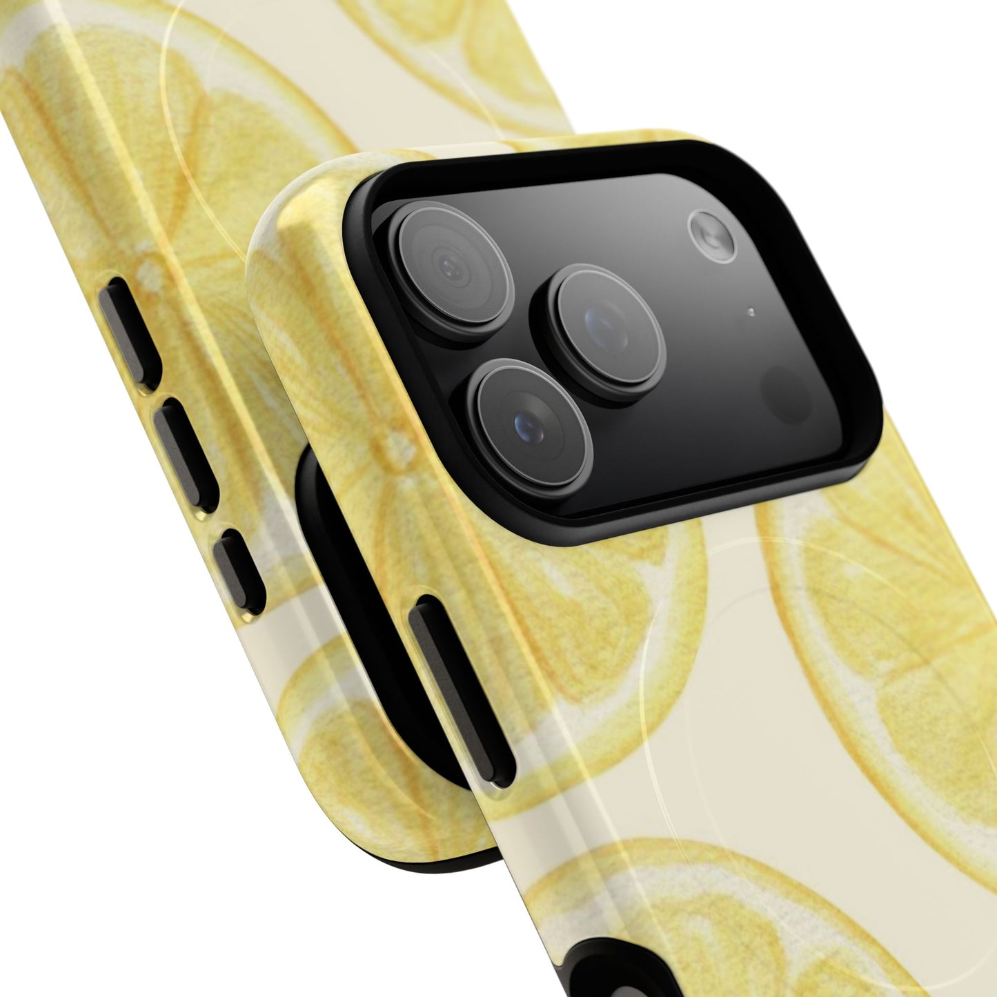 Lemon Slices Tough Magnetic Phone Case — Protective Citrus Pattern
