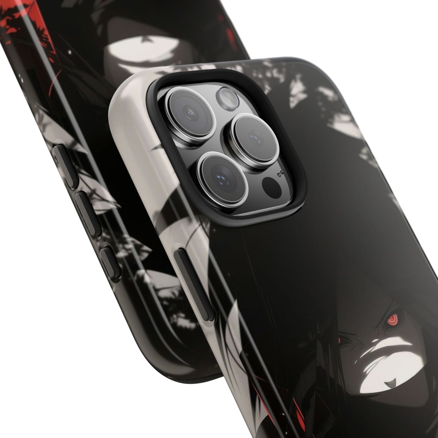 Anime Dark Ninja Phone Case — Red Eye Silhouette Tough Phone Case