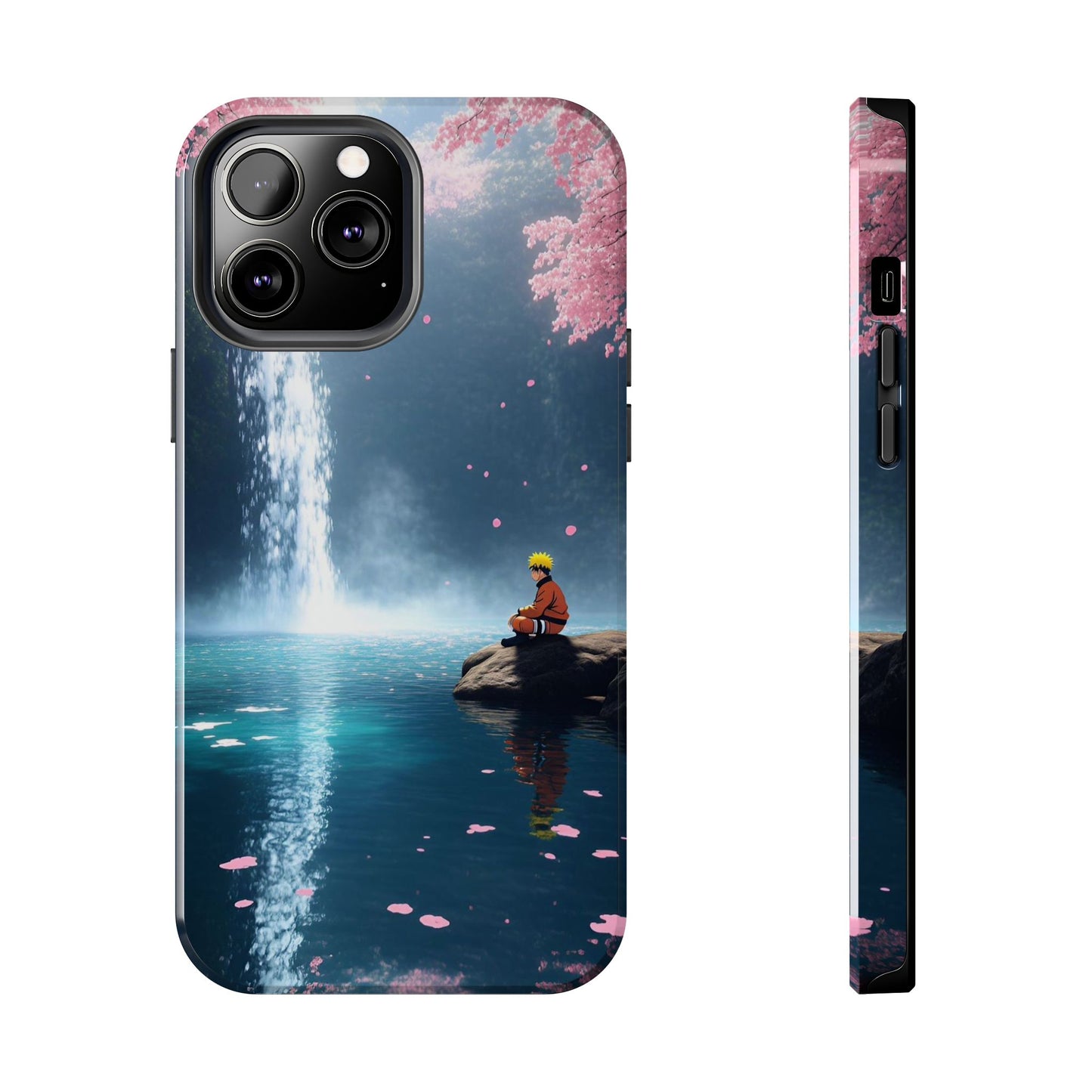 Naruto Scenic Tough Phone Case — Waterfall Meditation Anime Cover