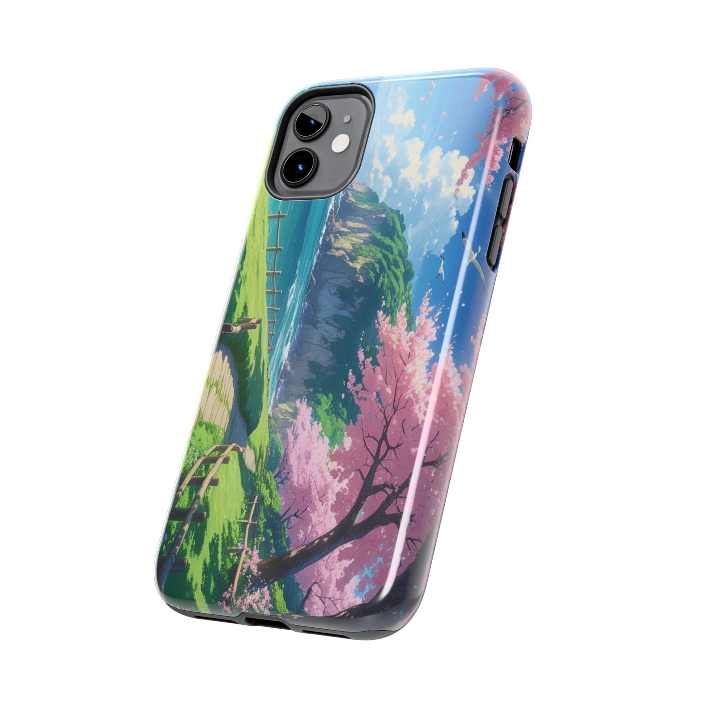 Tough Phone Case — Scenic Cherry Blossom Landscape Phone Cover