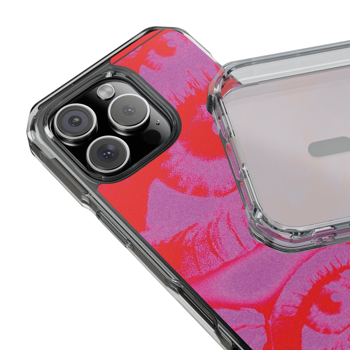 Phone Case — Pop Art Red Eyes Magnetic Clear Impact Case