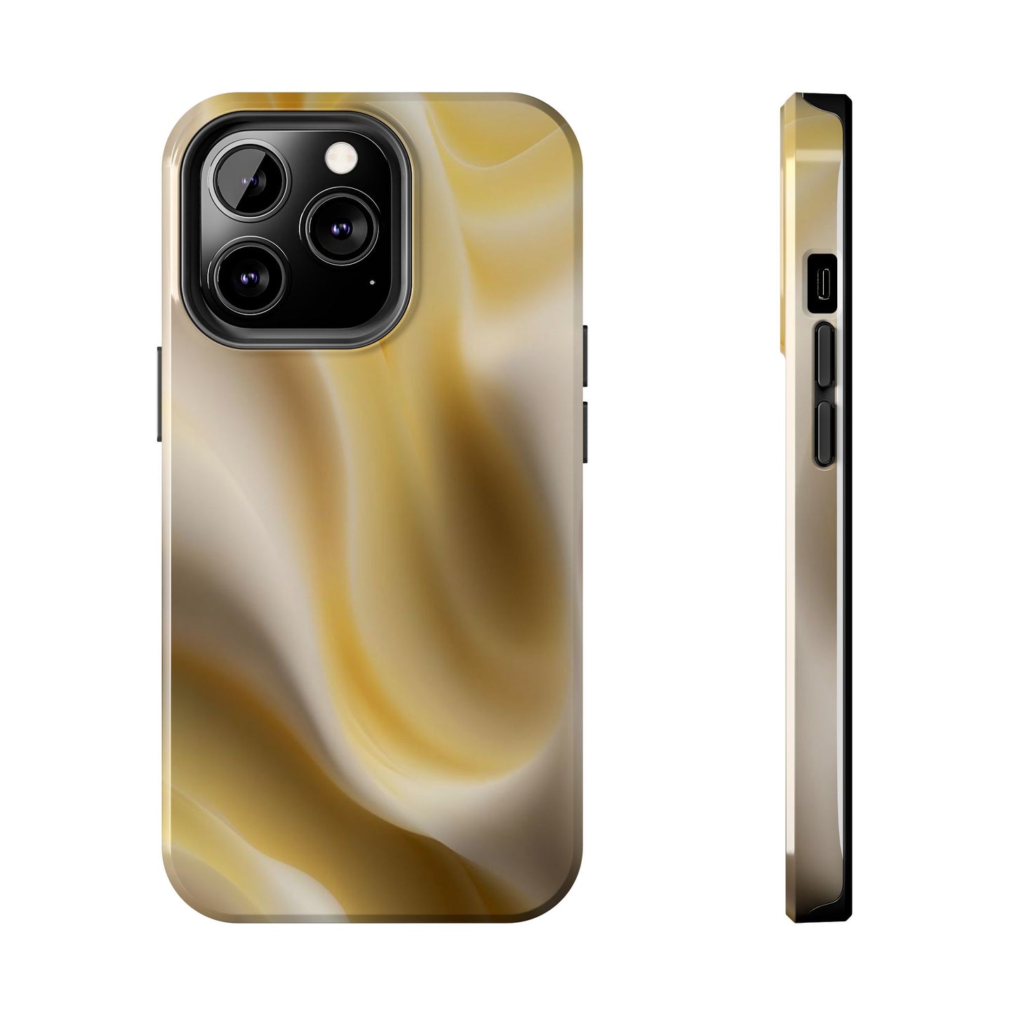 Gold Marble Tough Phone Case — Protective iPhone Case with Elegant Swirl Design