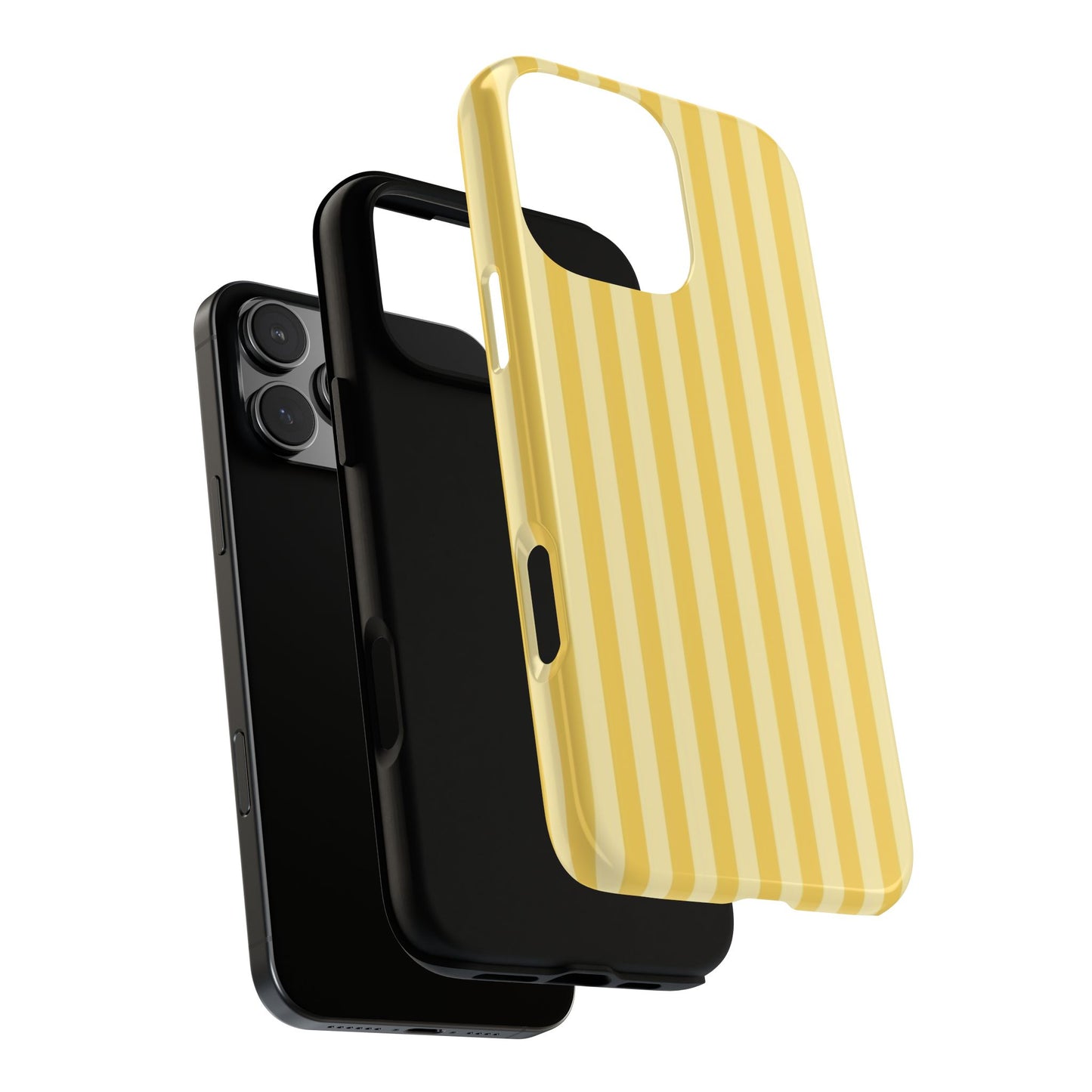 Yellow Stripe Tough Phone Case — Durable Protective iPhone Cover
