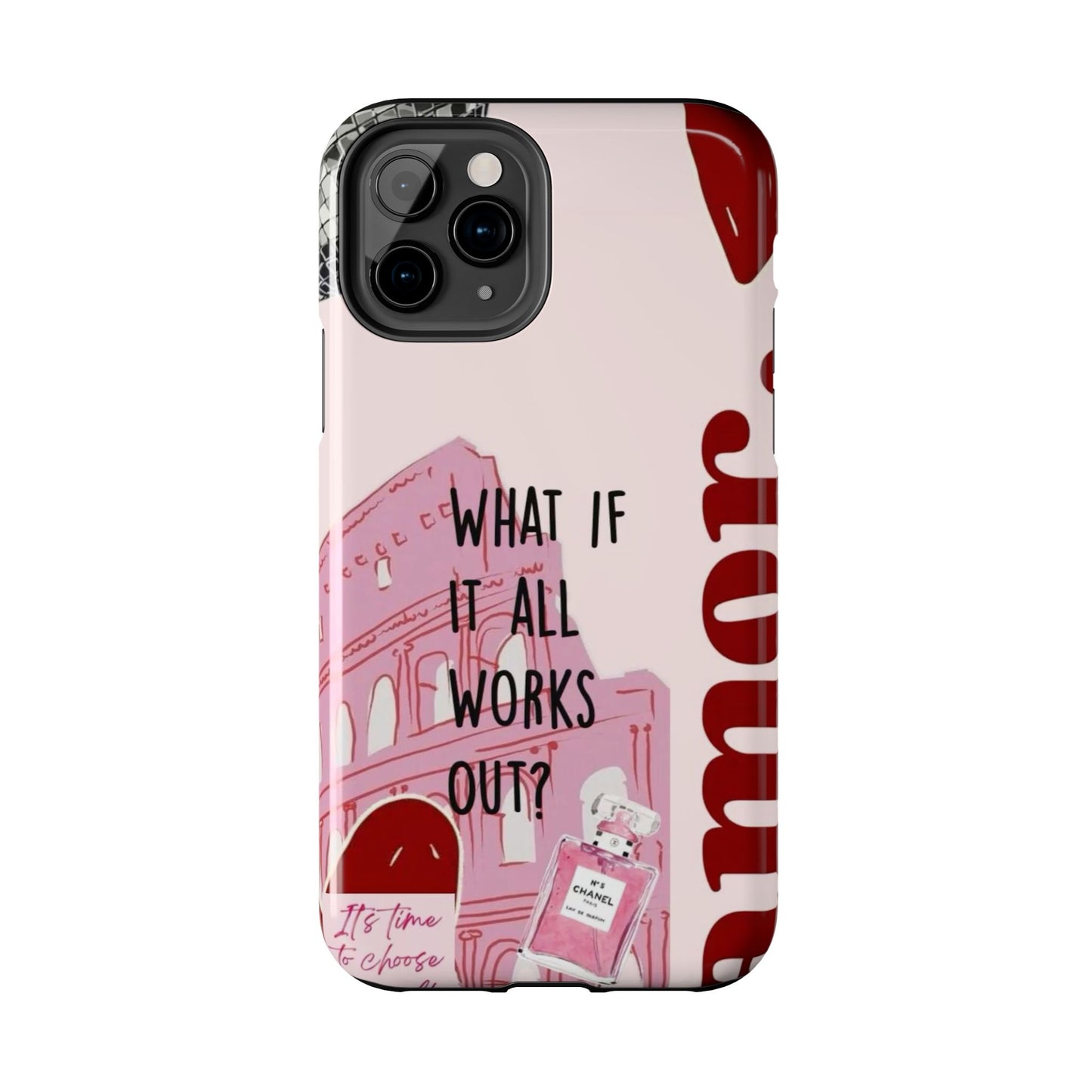 What If It All Works Out Phone Case - Pink Motivational Tough Case