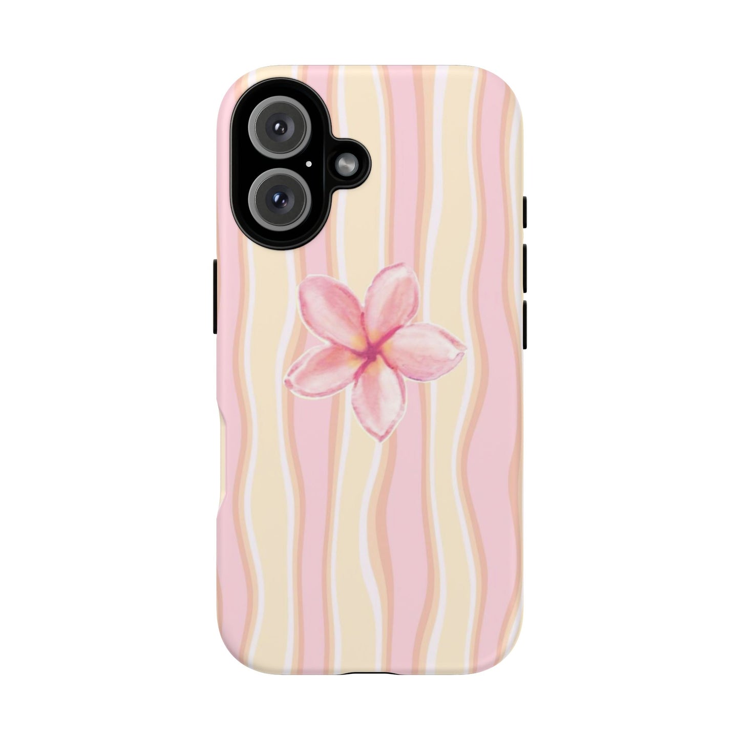 Pink Plumeria Phone Case - Tropical Floral Tough Phone Case