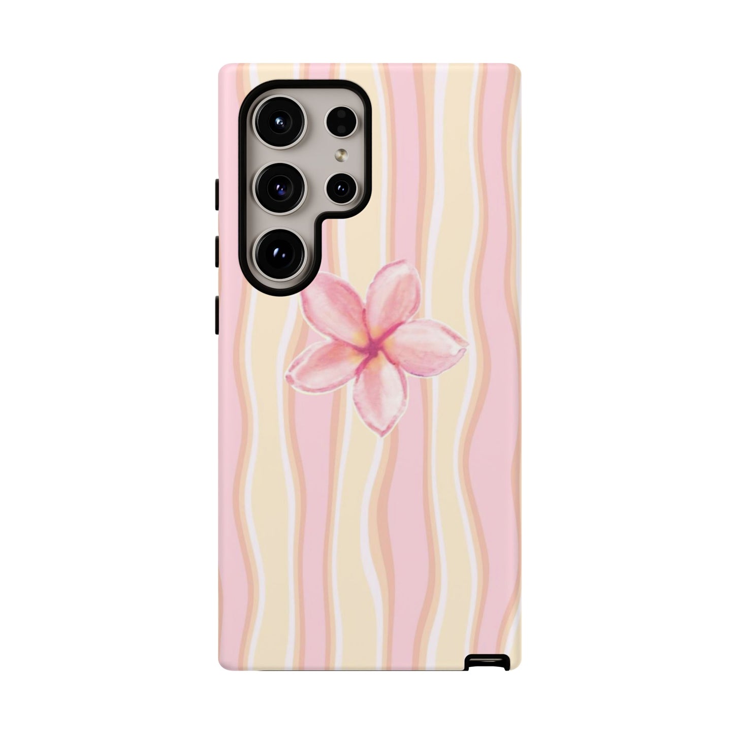 Pink Plumeria Phone Case - Tropical Floral Tough Phone Case