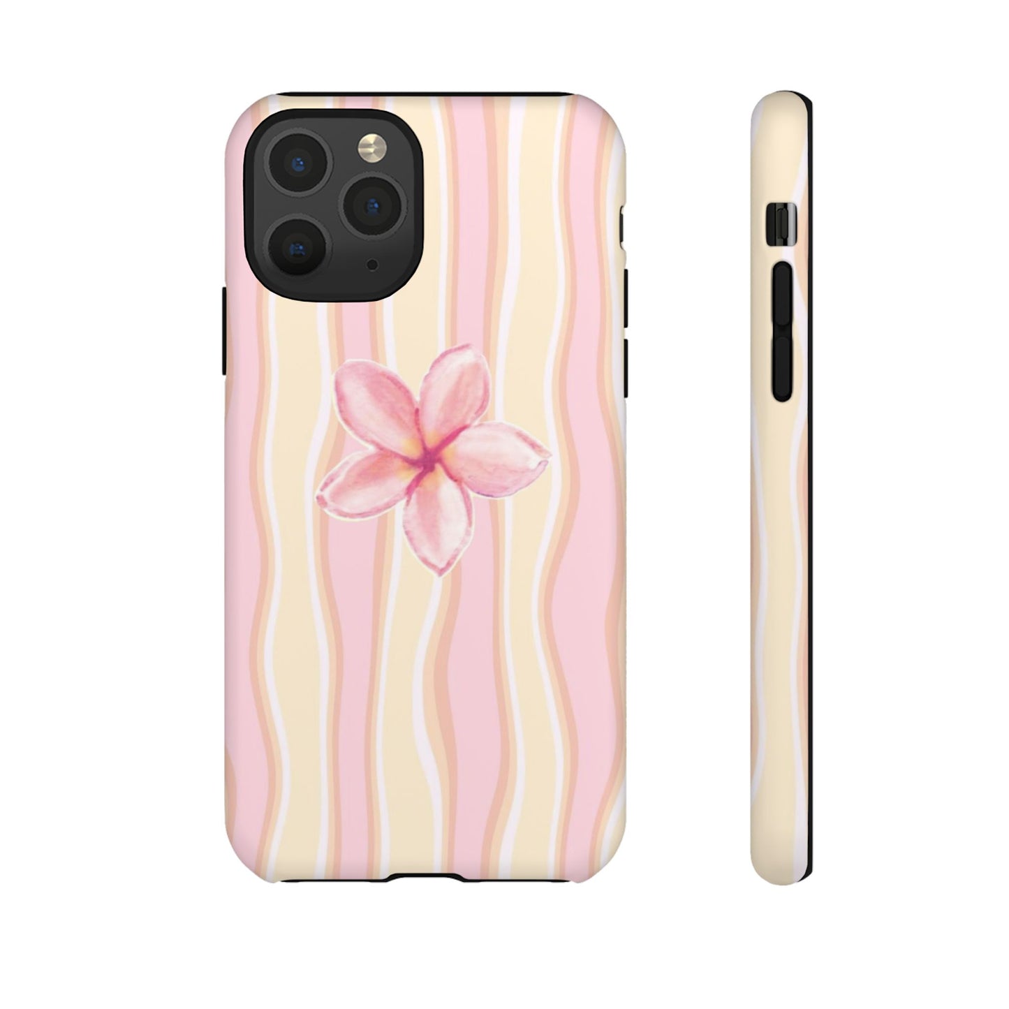 Pink Plumeria Phone Case - Tropical Floral Tough Phone Case