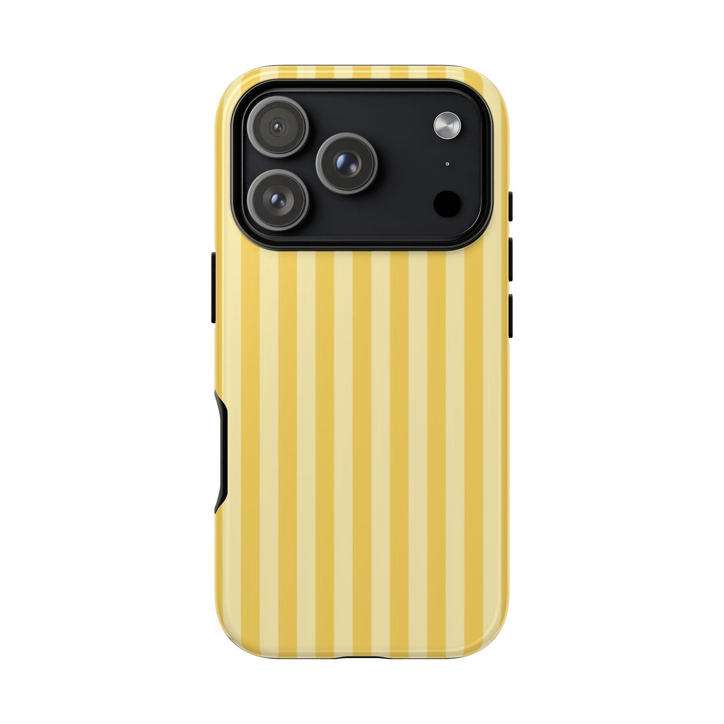 Yellow Stripe Tough Phone Case — Durable Protective iPhone Cover