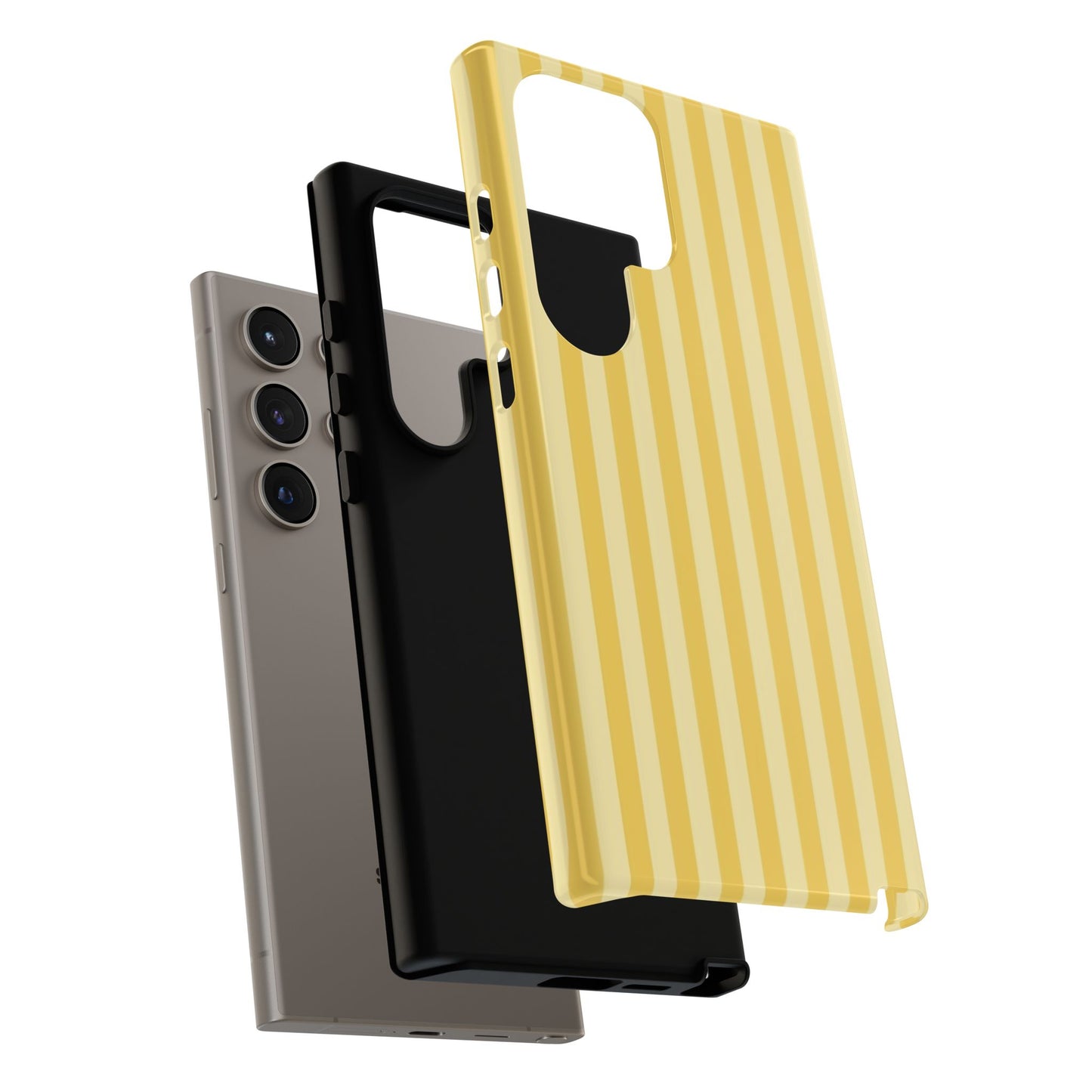 Yellow Stripe Tough Phone Case — Durable Protective iPhone Cover