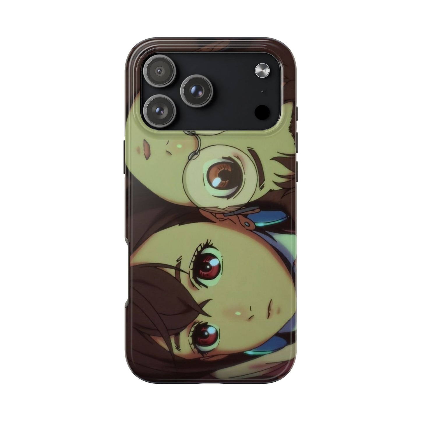 Anime Duo Tough Phone Case — Cute Chibi Sisters Protective Cover