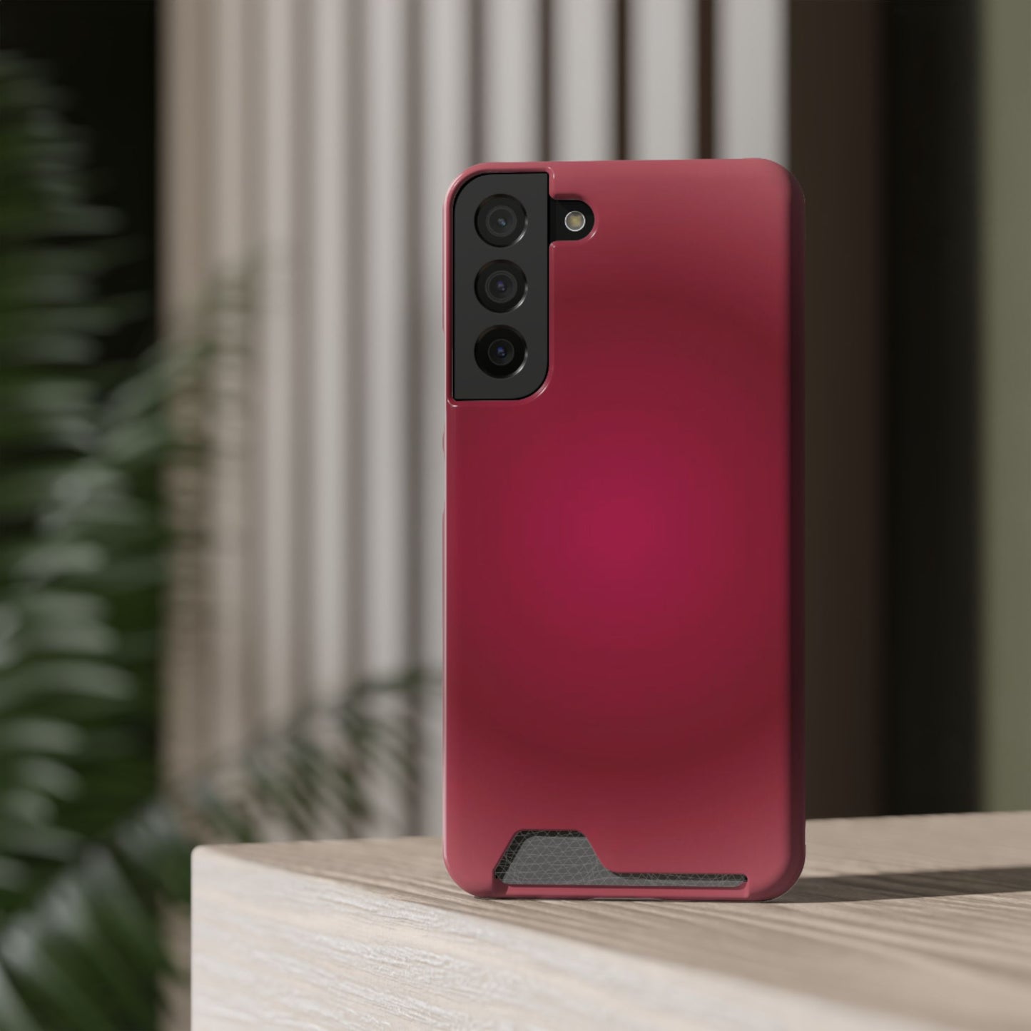 Slim Card-Holder Phone Case — Magnetic Red Wallet Cover