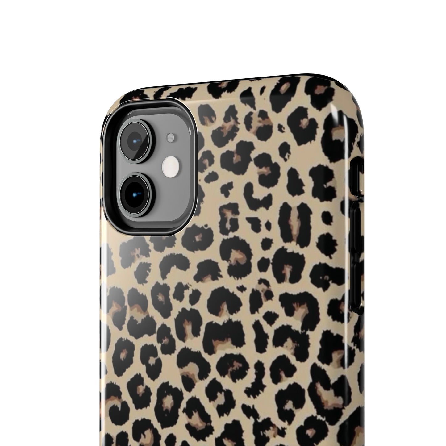 Leopard Print Tough Phone Case — Durable Protective iPhone Cover
