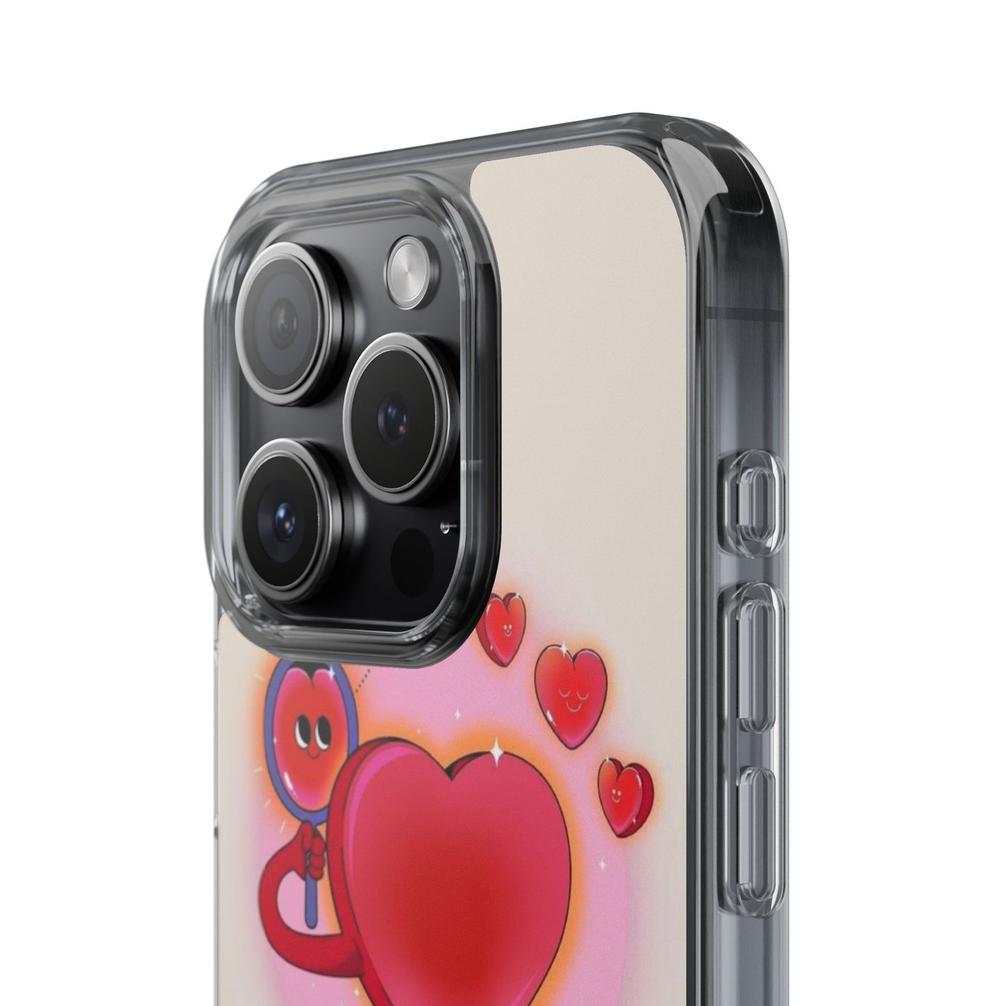 Clear Phone Case — "Be Kind to Yourself" Heart Design